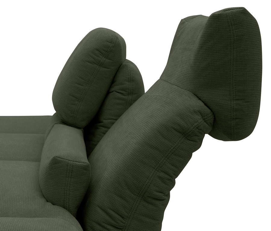 Detailansicht des grünen 2-Sitzer Sofas »Malaga« von DOMO collection.