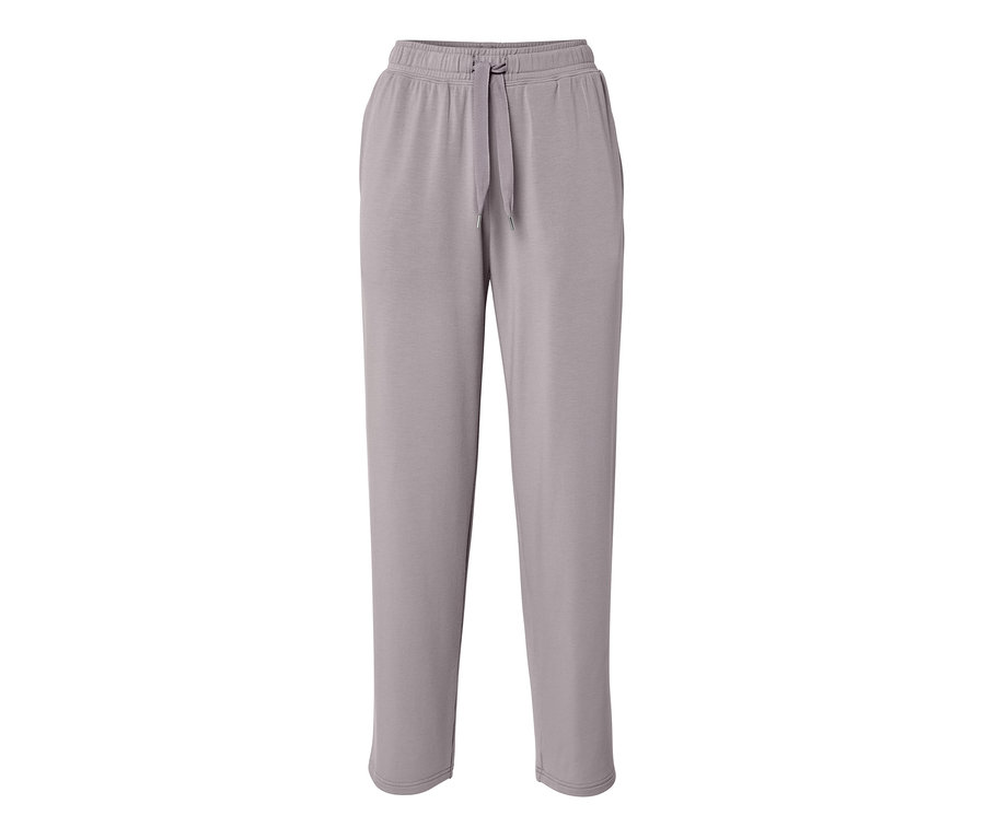 Graue Lounge-Hose mit Kordelzug in der Taille.