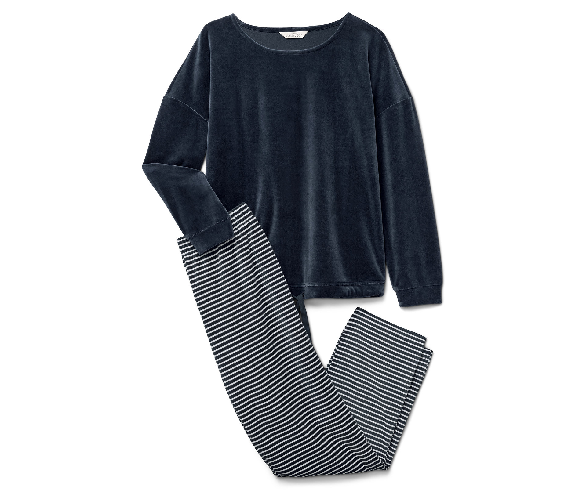 Nicki-Pyjama - Damen - Gr. L - dunkelblau - dunkelblau