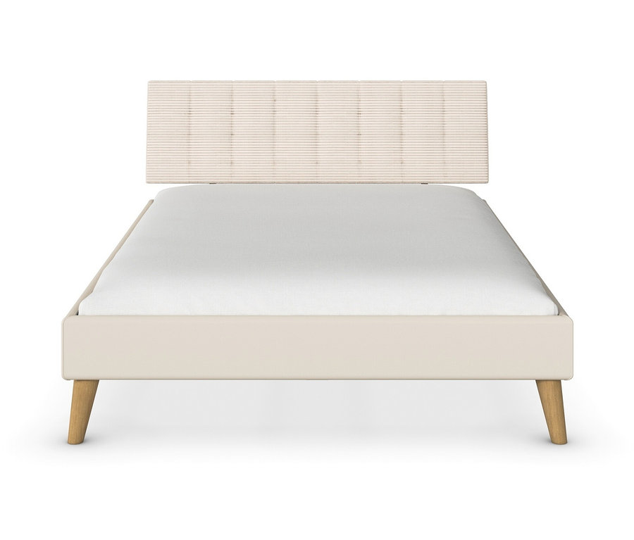 Weißes Bett »Mavi-Extra« mit Polsterkopfteil.