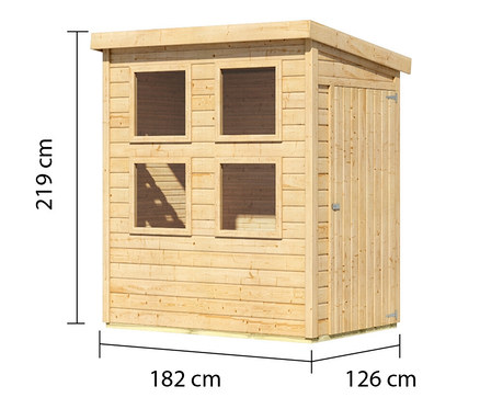 Abbildung des Karibu Anzucht-Gewächshauses „Franzi“, 14 mm.