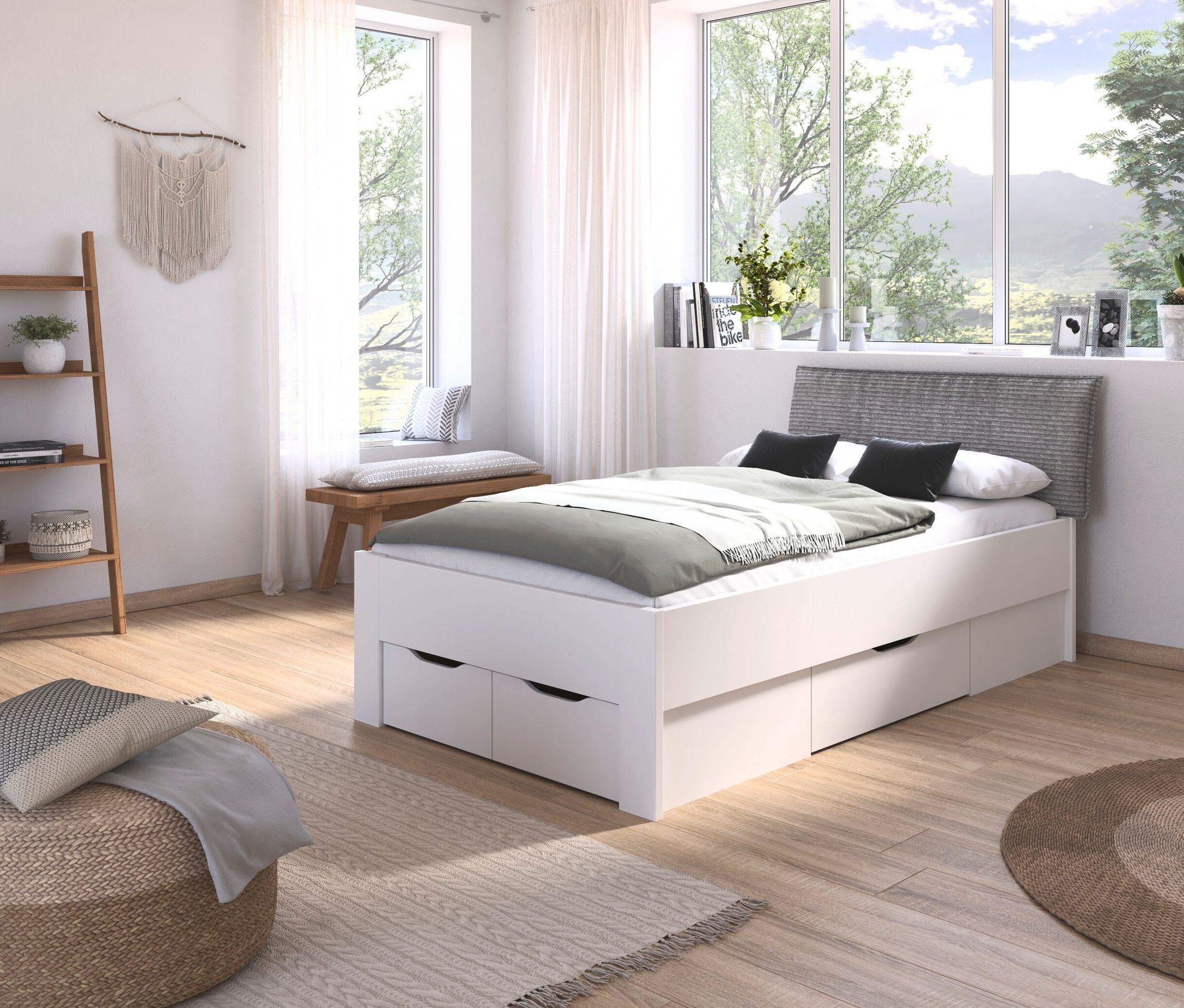 Thumbnail - rauch Bett »Aditio Beds« - 126x216x100cm - weiß - Holz