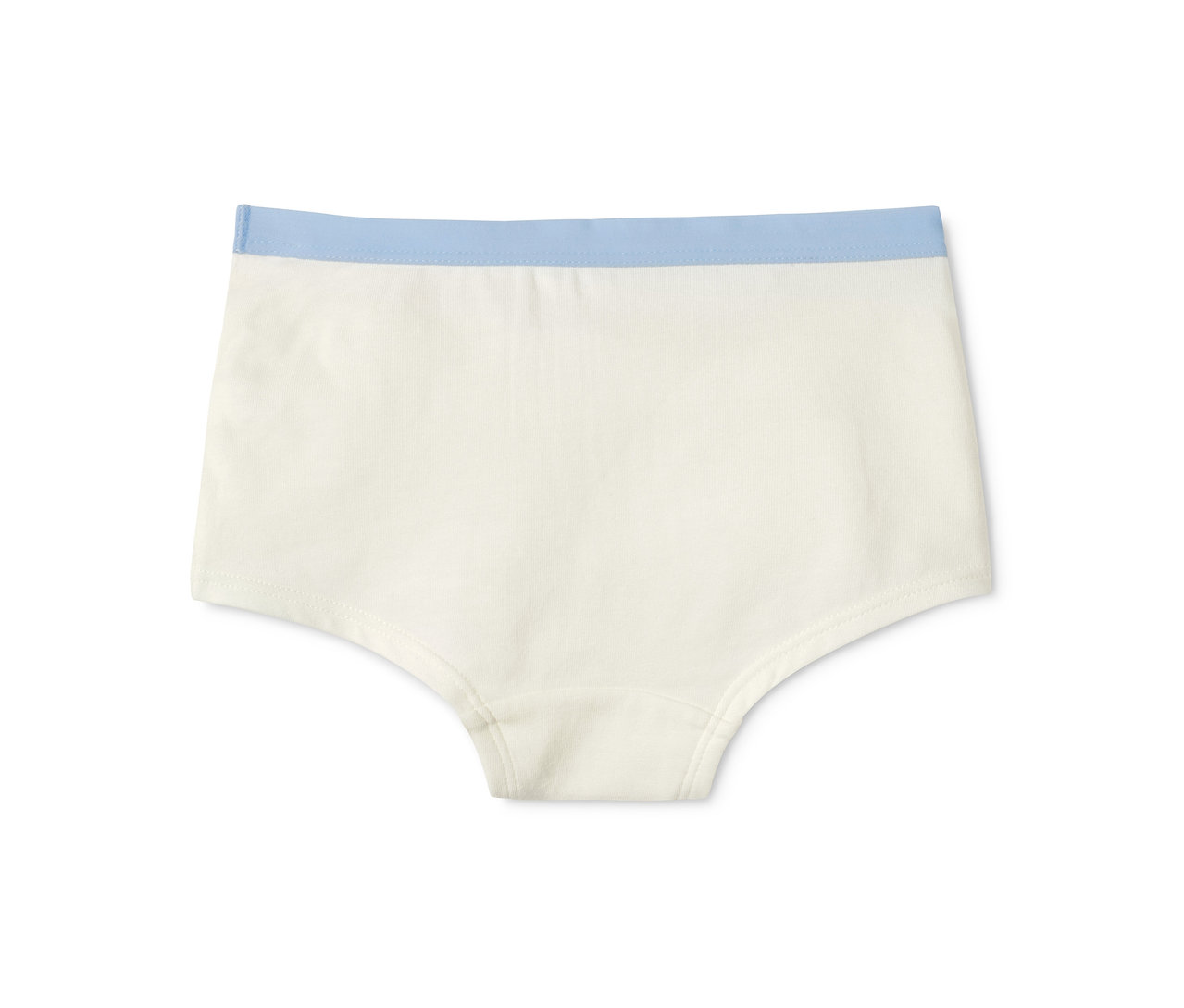 Ein weißer Slip mit blauem Bund. 3 Pantys.