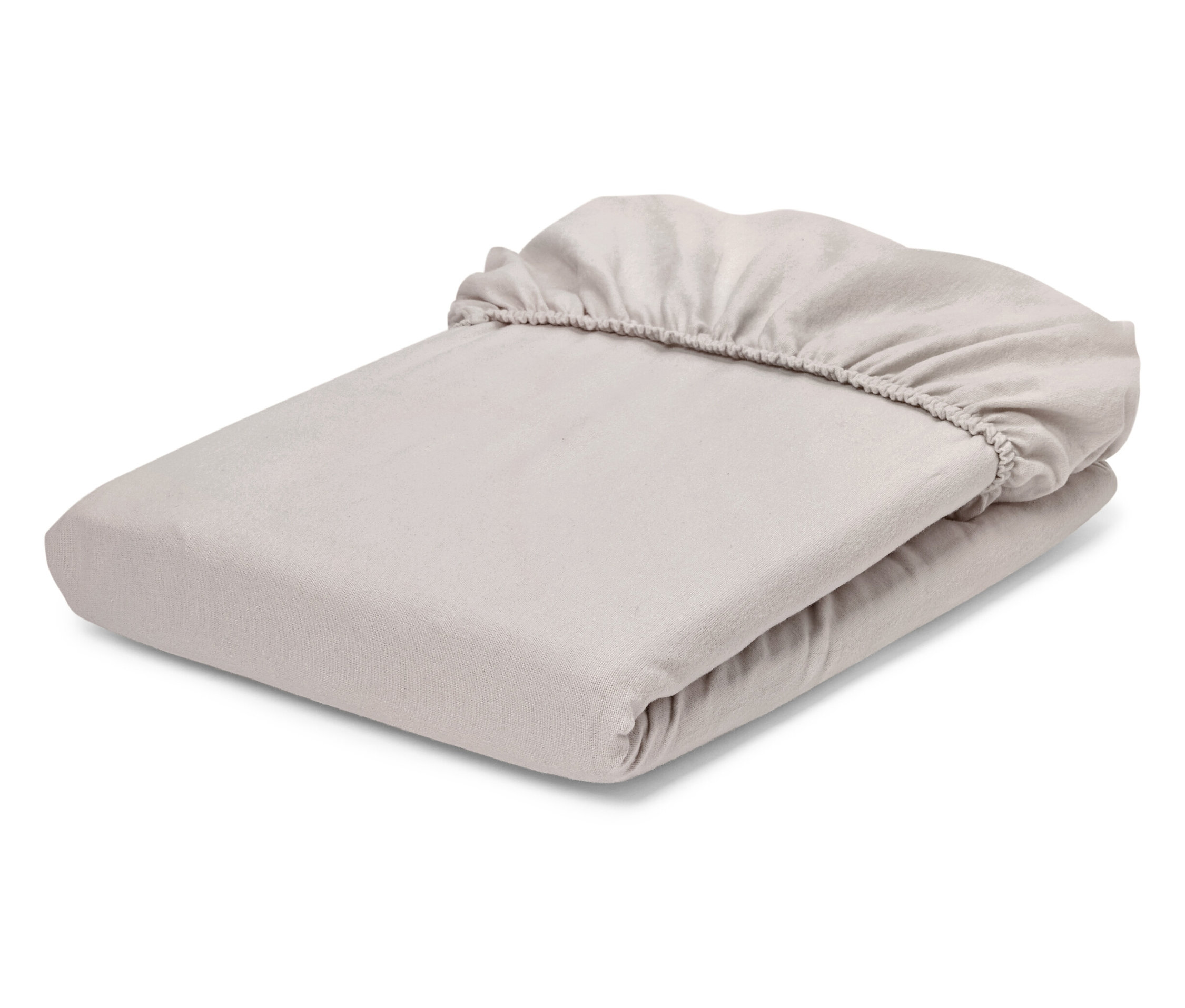 Biber-Spannbettlaken - grau-beige - grau-beige