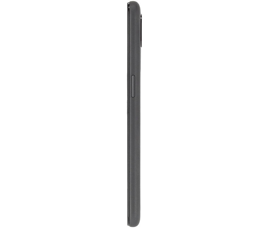 Seitenansicht eines schwarzen Smartphones. Doro 8100 32GB schwarz.
