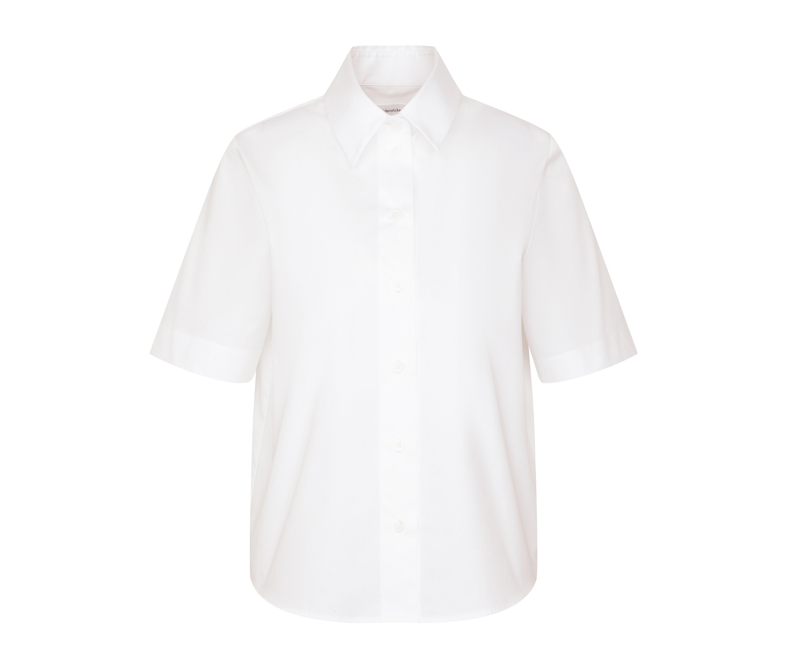 Kurzarm-Bluse - Damen - Gr. 42 - weiß - weiß