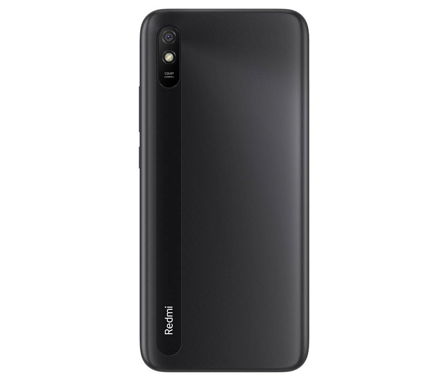 Rückseite eines grauen Xiaomi Redmi 9A Handys.