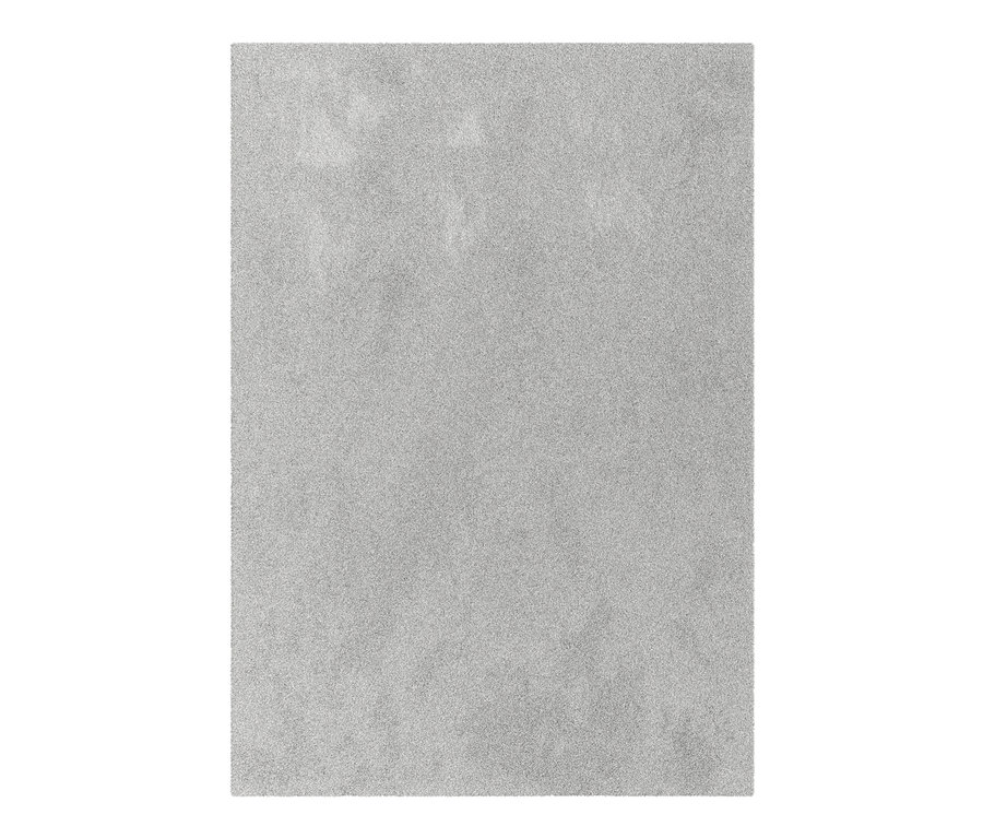 Ein hellgrauer Teppich »Mellow«.