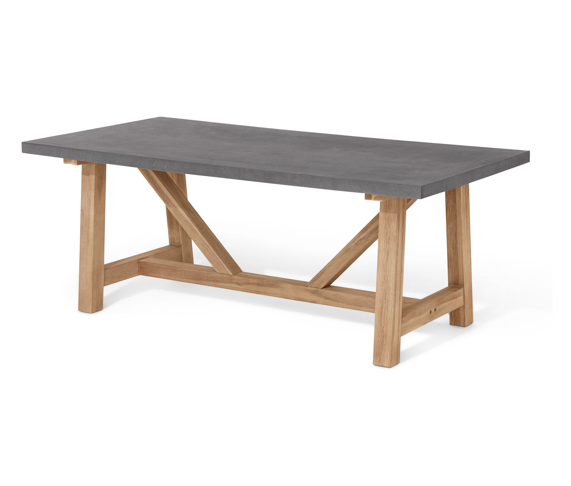 Tchibo - Dining-Tisch mit Polyzement-Tischplatte - 200x95x77cm - dunkelgrau -