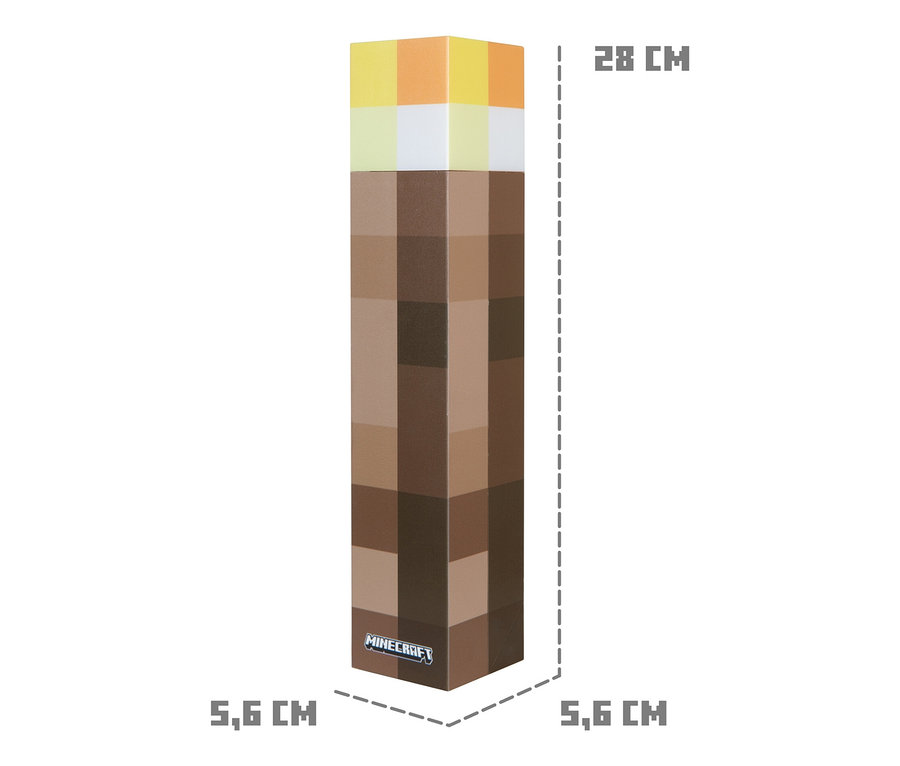 MINECRAFT LED Dekoleuchte, Fackel.