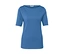 Blaues Halbarmshirt.