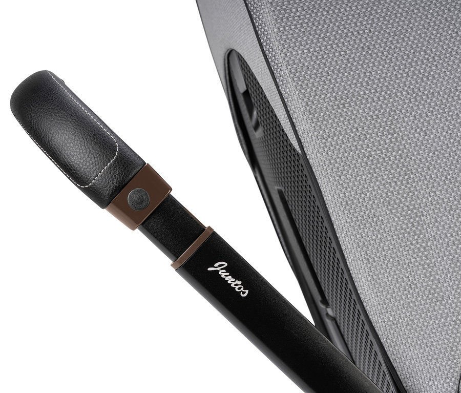 Detailansicht des grauen Osann Kombi-Kinderwagen Juntos, rock.