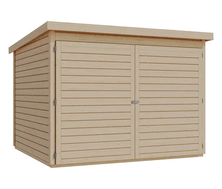 Naturfarbene Karibu Fahrradgarage für 4 Räder, 19 mm.