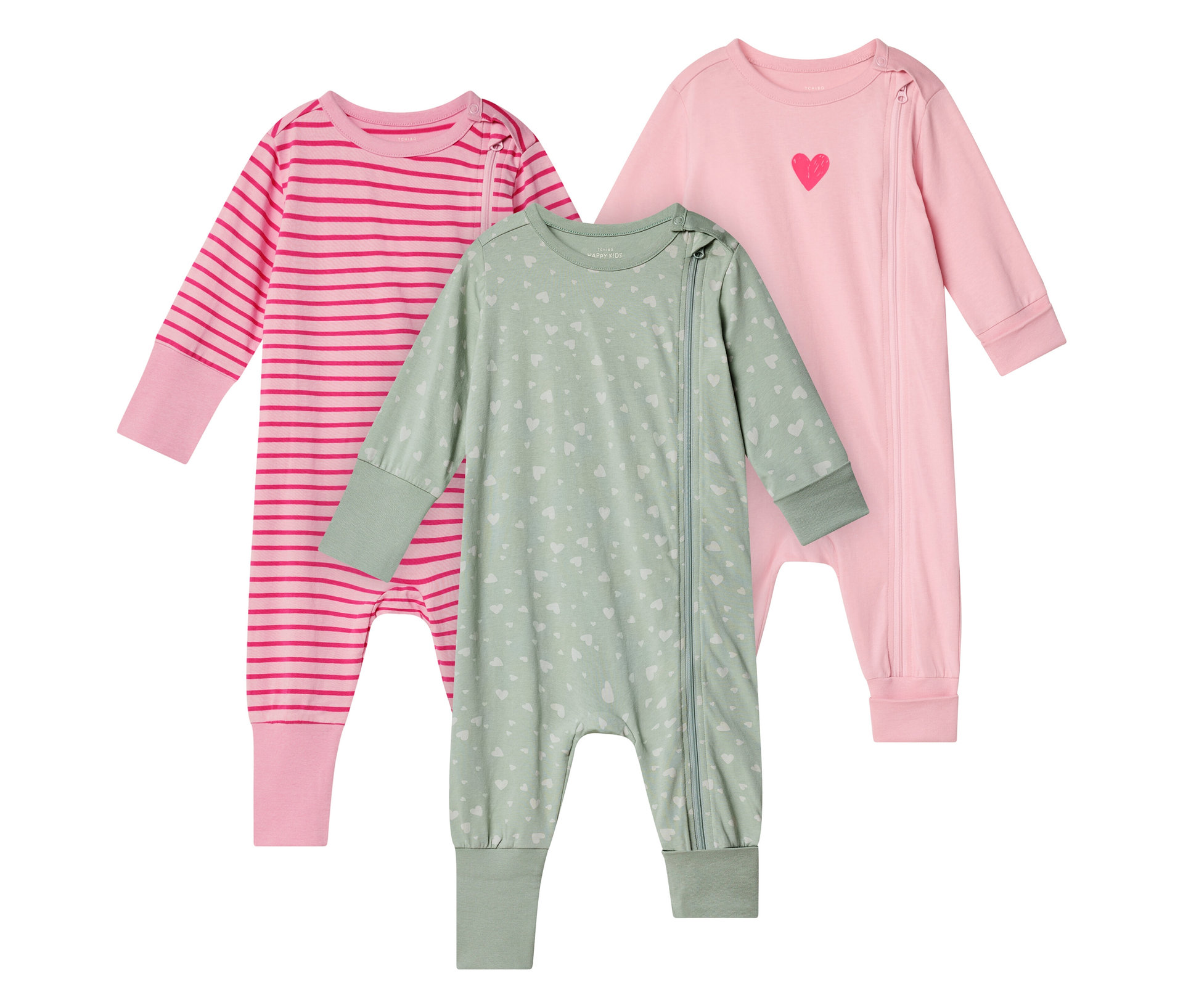 Tchibo - 3 Baby-Schlafanzüge - Baby - Gr. 50/56