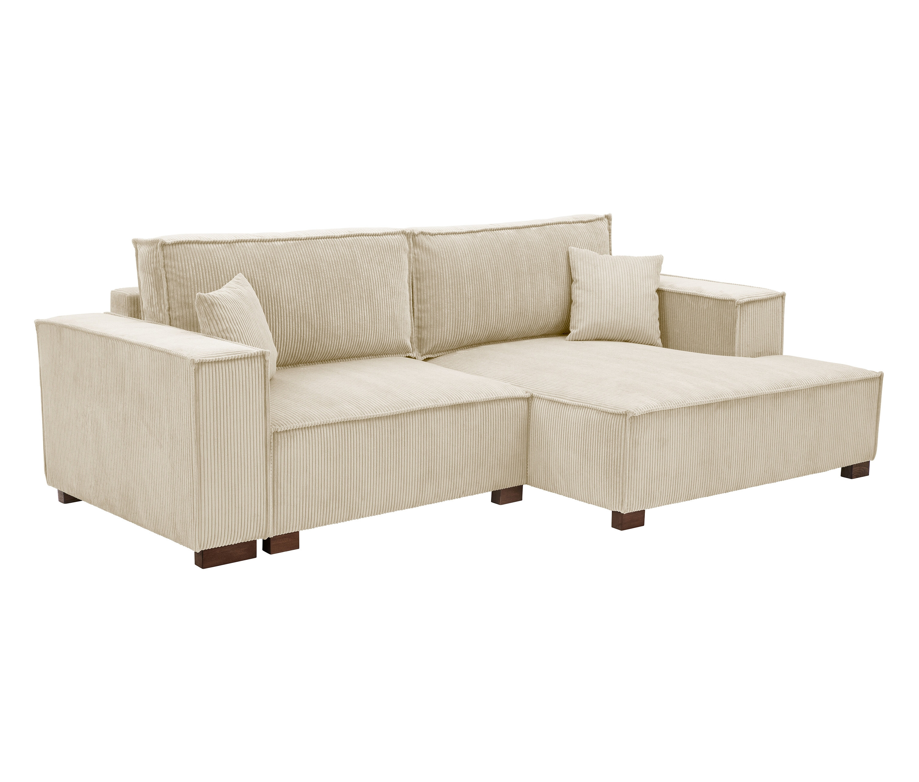 Tchibo - Sofa 2-Sitzer mit Auszugsbett links - 253x150x87cm - creme - Polyester / Holz / Schaumstoff