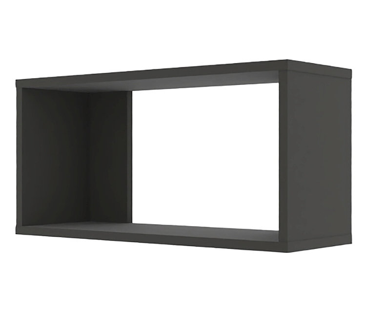 Graues Roba Wandregal »Marvin«, 60 cm, freigestellt auf weißem Hintergrund.