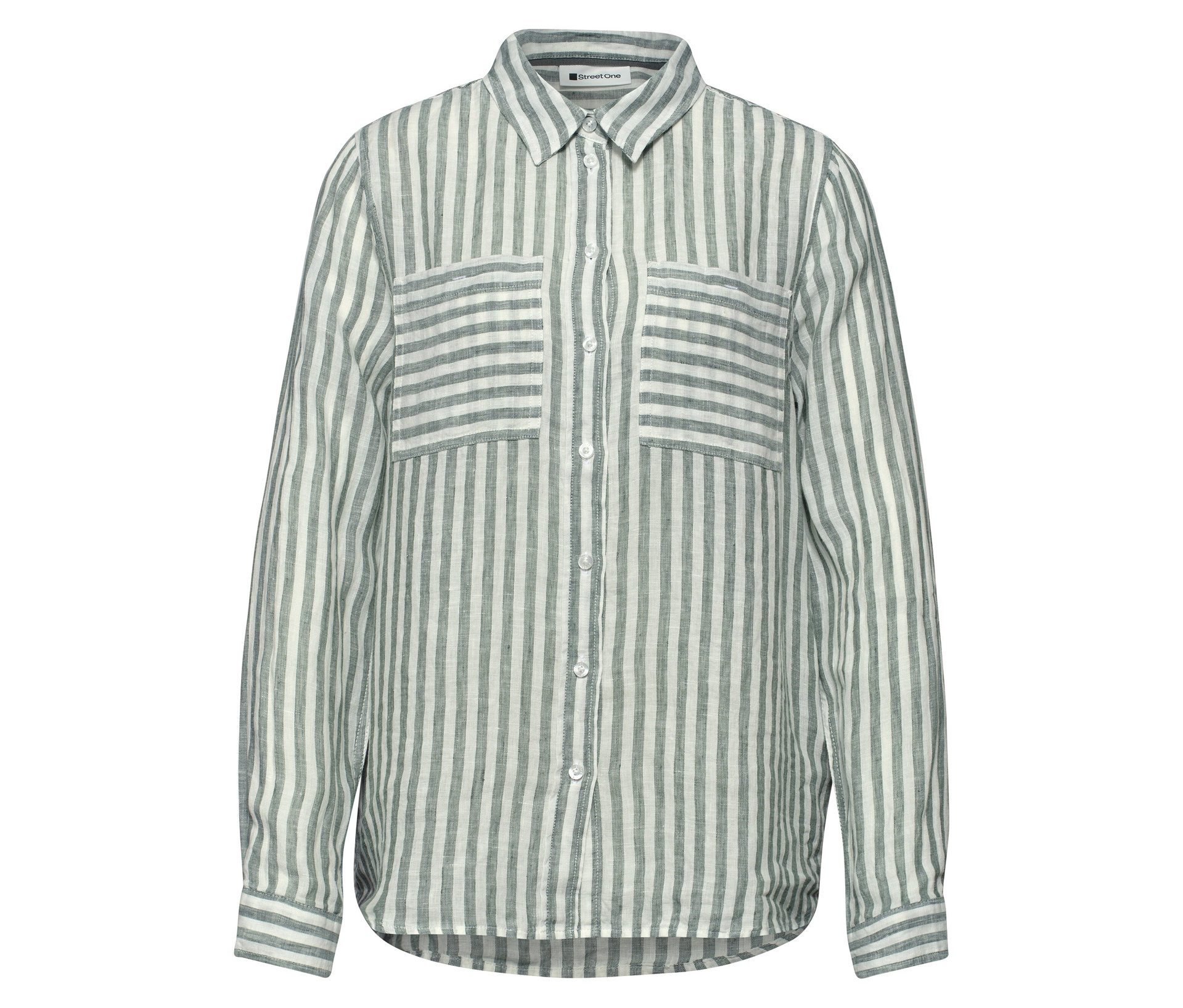 Hemdbluse - Damen - Gr. 40 - weiß - weiß