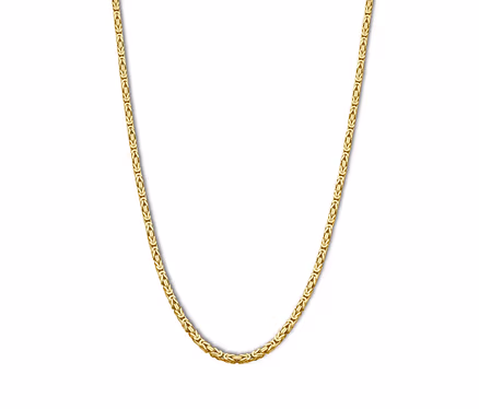 Goldkette auf weißem Hintergrund.