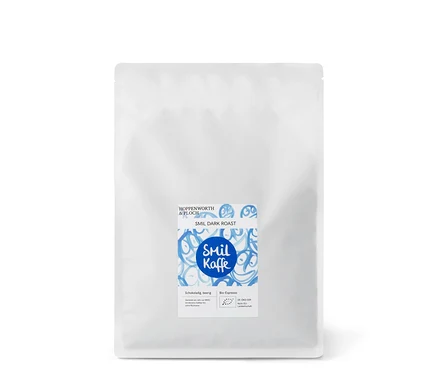 Ein 1 kg Paket Hoppenworth & Ploch - Smil - Dark Roast Omni-Roast.