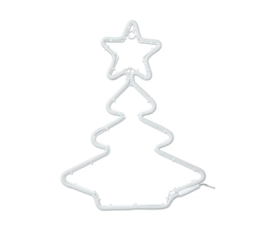 Weißer LED-Tannenbaum.