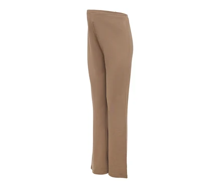 Braune MAMALICIOUS Sweat Pants »MLSINE HW« mit geradem Bein und elastischem Bund, auf weißem Hintergrund.