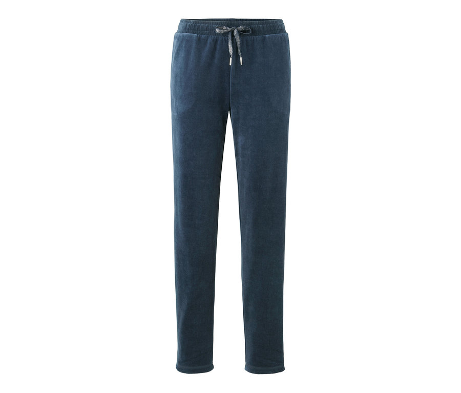 Dunkelblaue Nicki-Hausanzug Hose mit Kordelzug in der Taille.