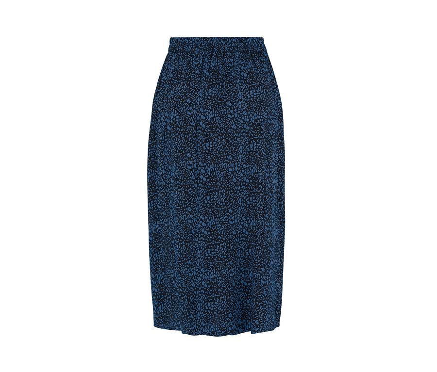 Blauer Rock mit Print.