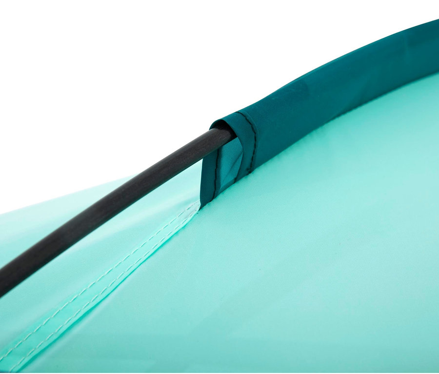 Detailansicht eines Bestway® Pavillo Strandmuschel »Beach Ground 2« mit blaugrünem Stoff und schwarzer Stange.