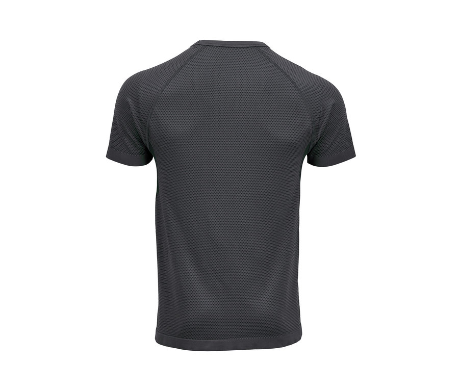 Graues Klima-Tec-Funktionsshirt von hinten gezeigt.