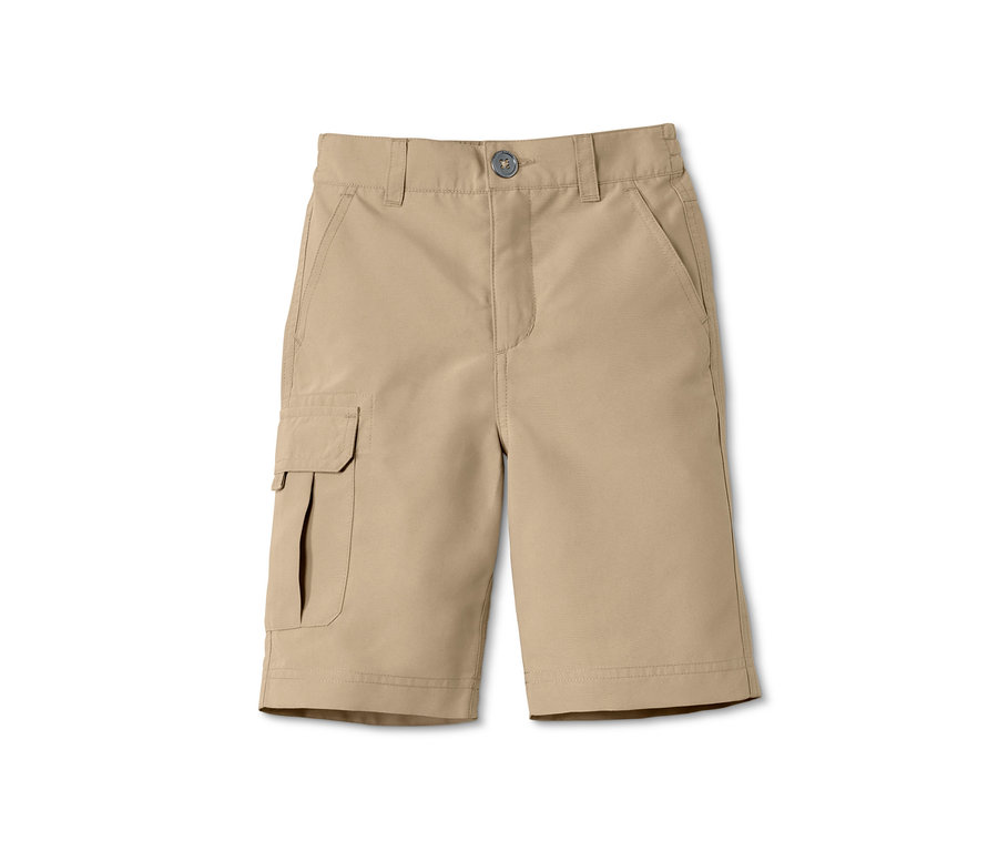 Beige 2-in-1-Funktionsshorts.