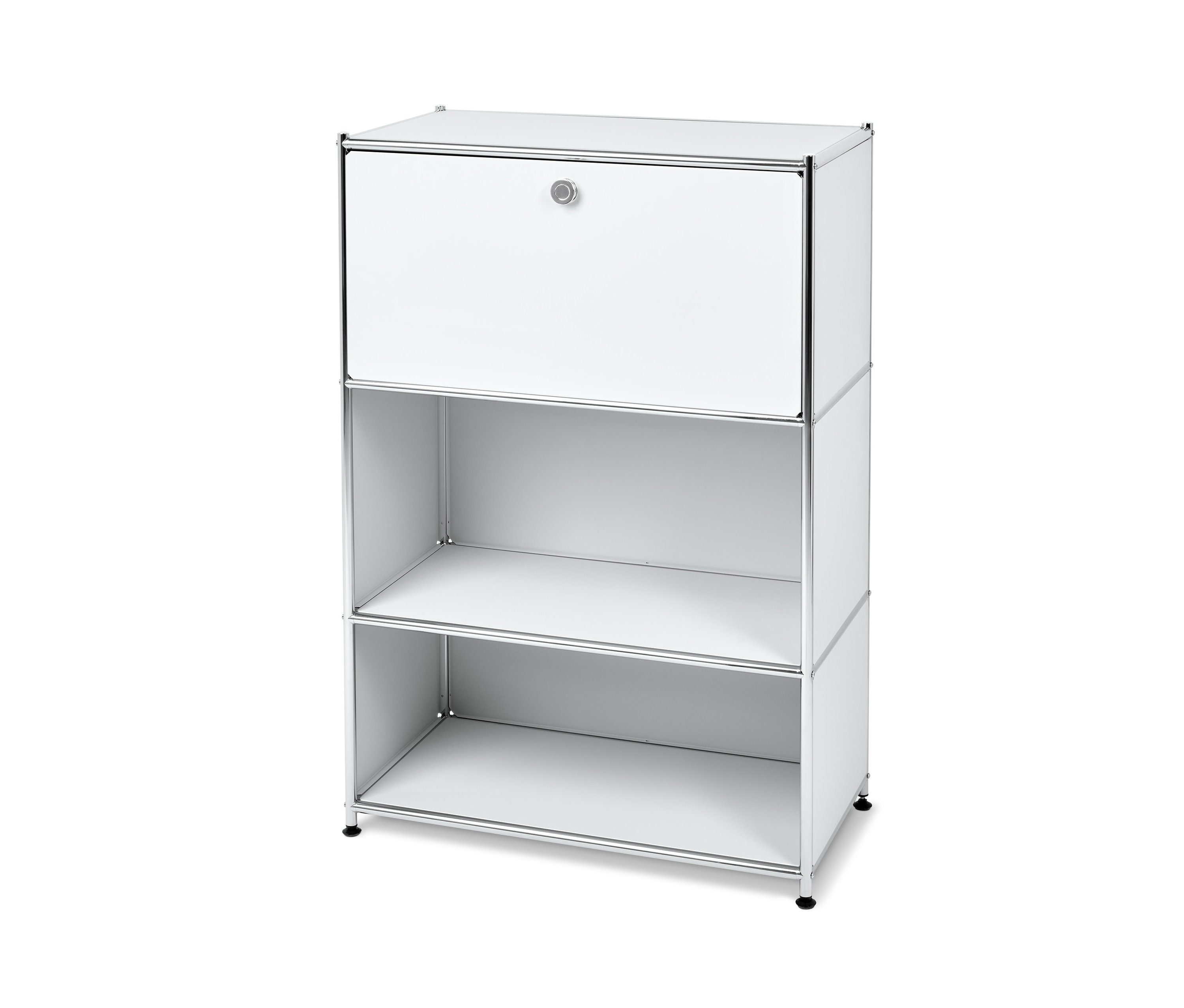 Tchibo - Sekretär Metall »Cn3« - 77,5x40x113,5cm - weiß - Stahl / Aluminium / Kunststoff