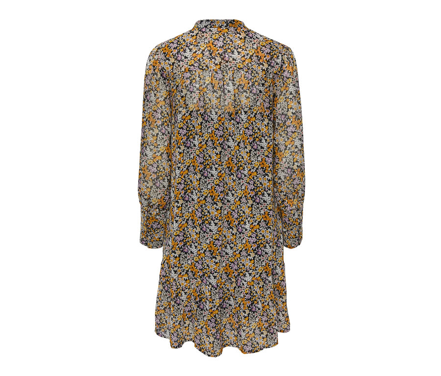 Detailansicht von hinten: Blusenkleid mit Print.