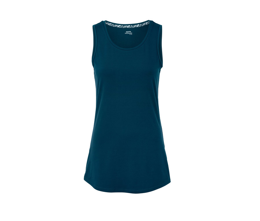 Dunkelblaues 2-in-1-Sporttop.