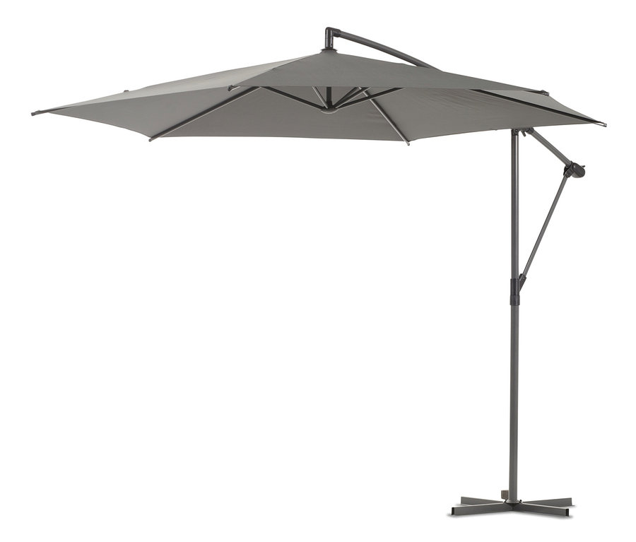 Anthrazitfarbener Leco Ampelschirm, Ø ca. 300 cm.