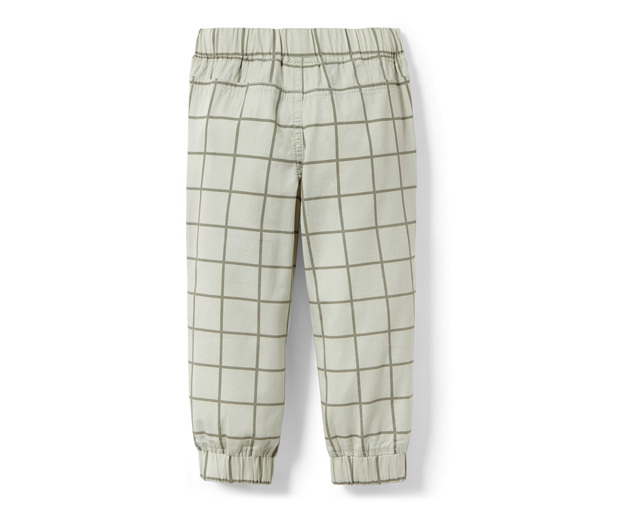 Kinder-Pull-on-Pants – Fit »Ella«, mintgrün mit grauem Karomuster.