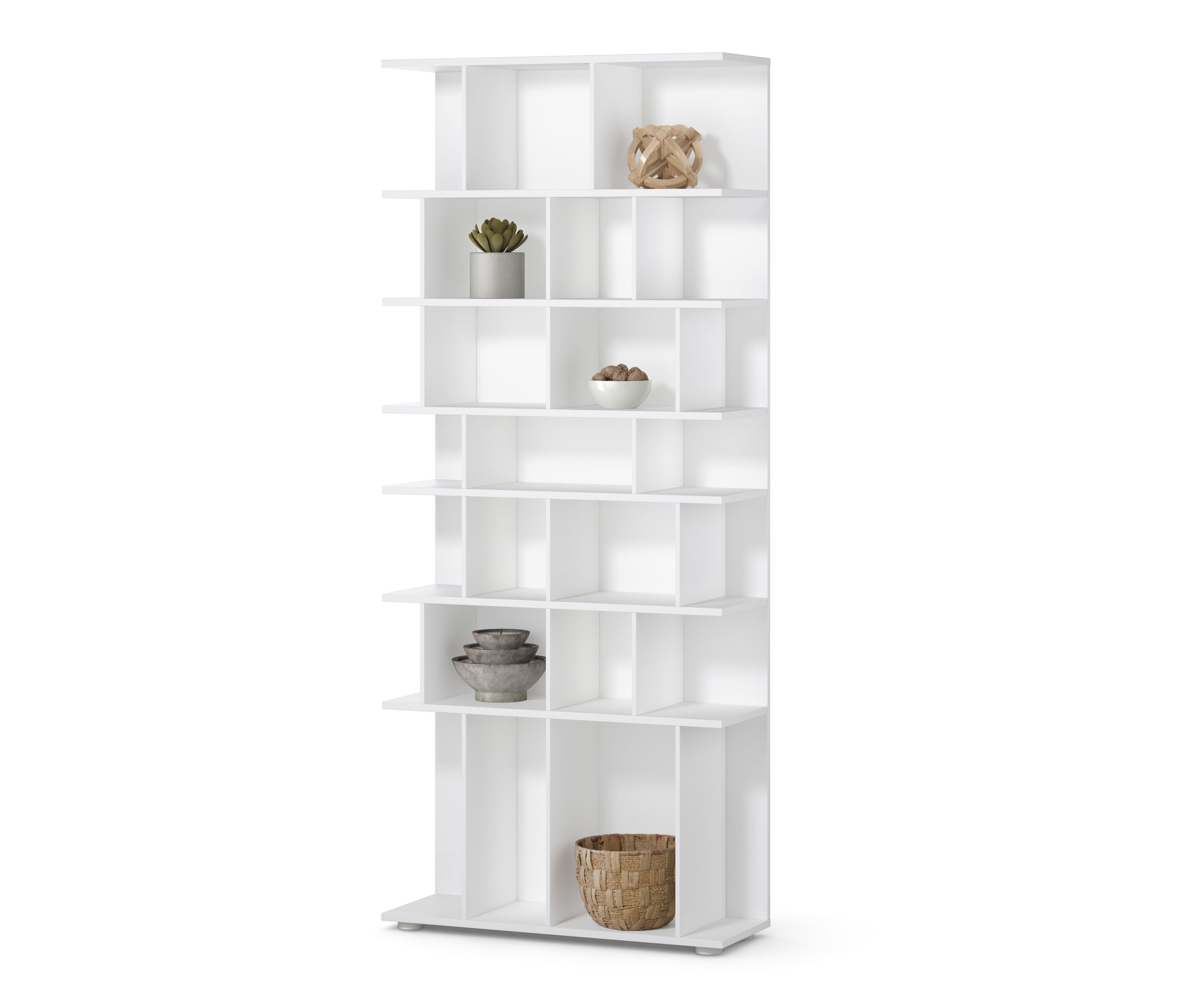 Tchibo - Regal - 80x28x190cm - weiß - Holz / Kunststoff