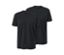 2 T-Shirts mit V-Ausschnitt, schwarz - schwarz