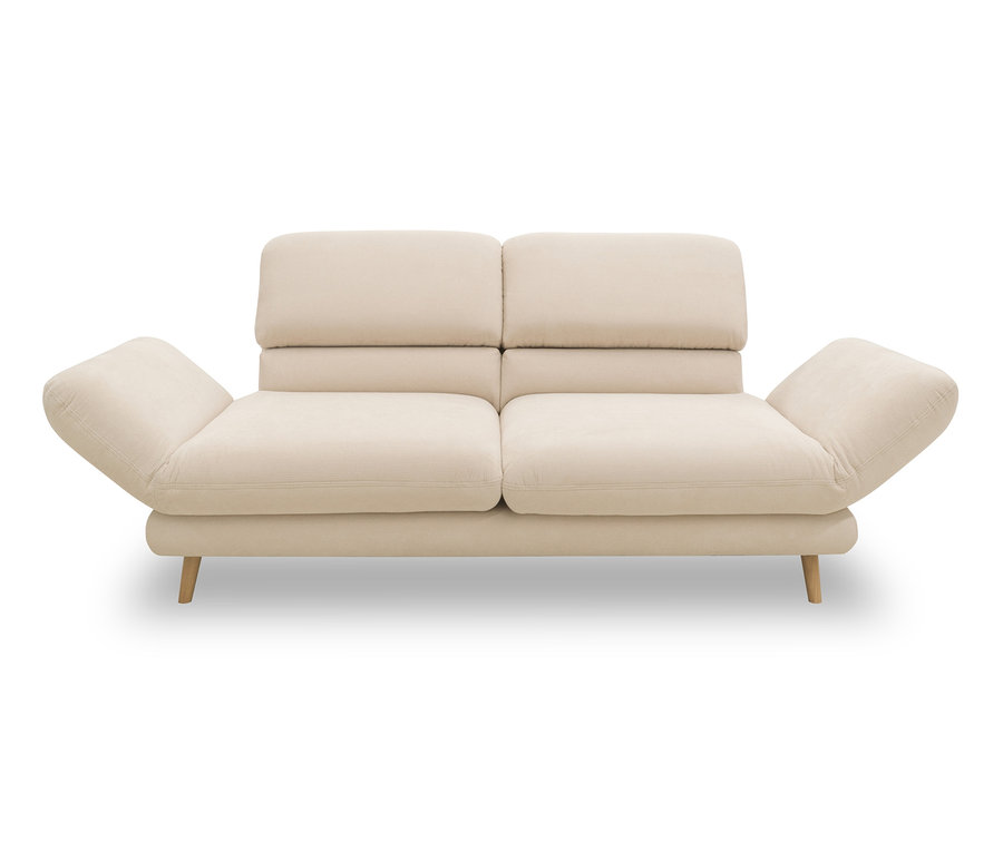 Cremefarbenes 2-Sitzer-Sofa »Malaga« aus der DOMO collection, drehbar.