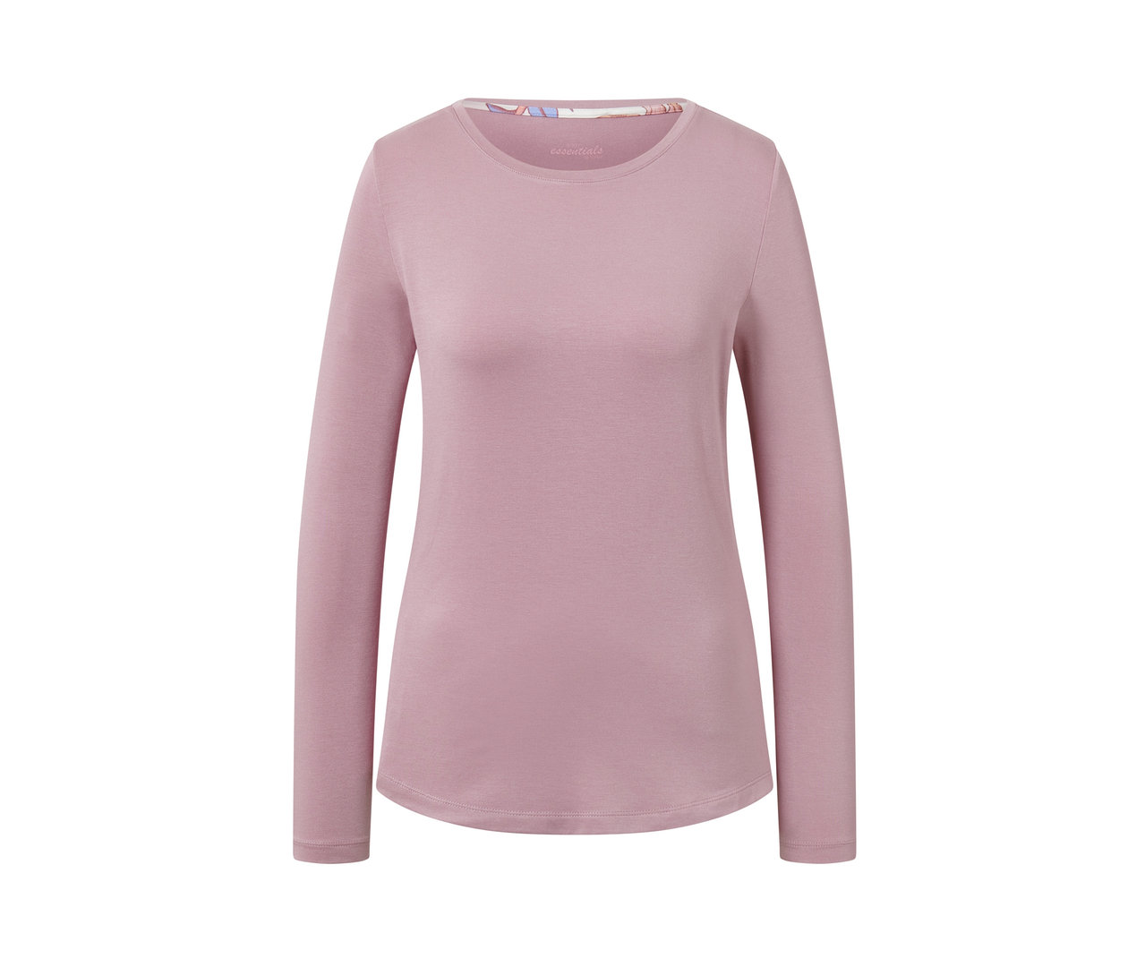 Ein rosafarbener Pyjama mit langen Ärmeln.