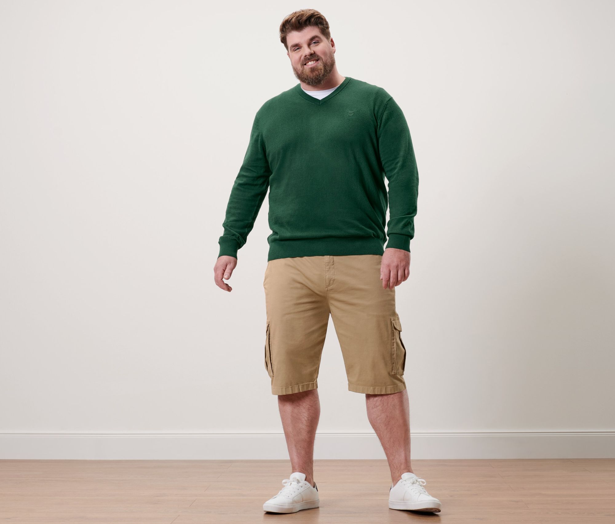 Thumbnail - Tchibo - Pullover mit V-Ausschnitt - Herren - Gr. 5XL - dunkelgrün