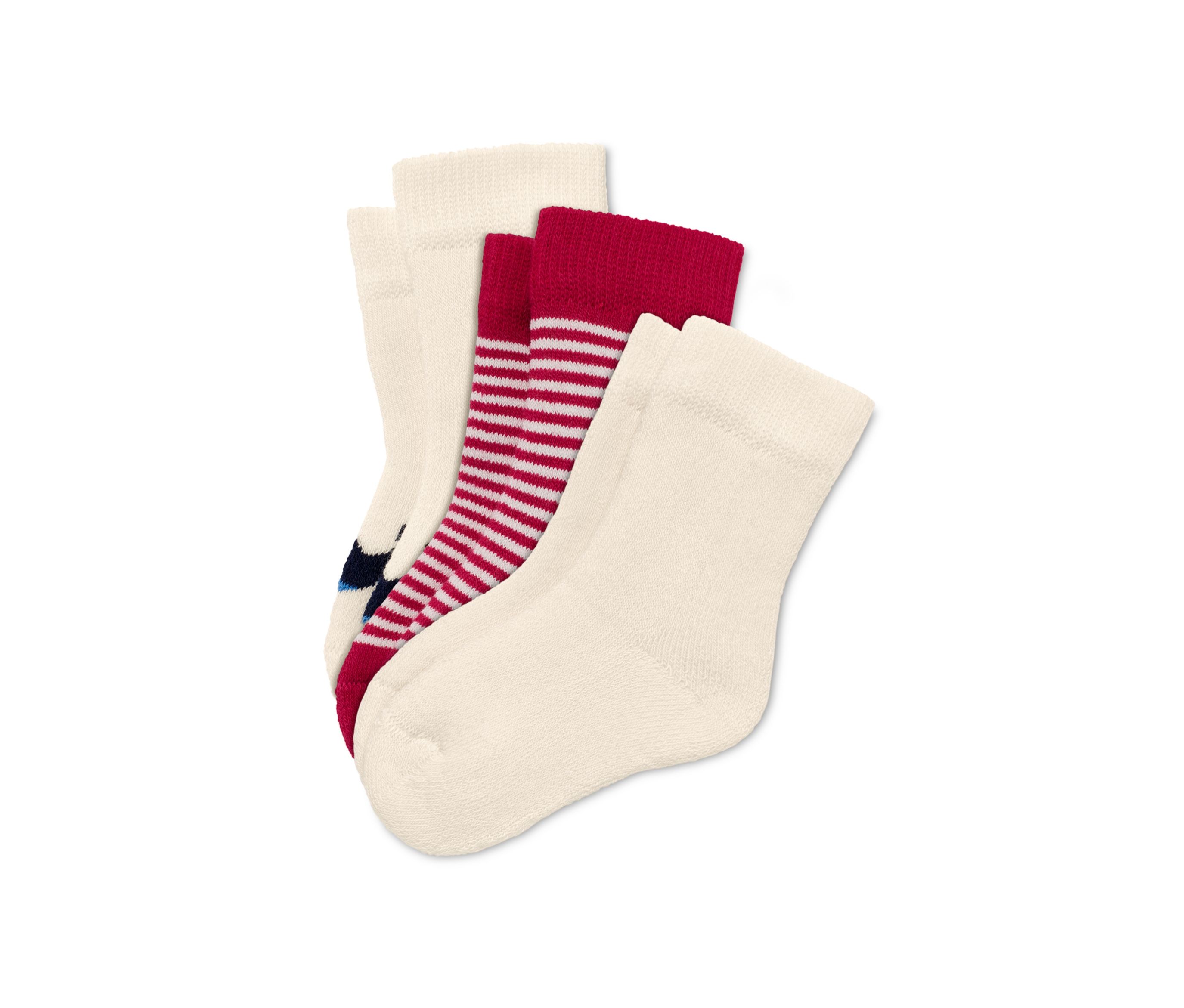 Tchibo - 3 Paar Babysocken - Herren - Gr. 19-22 - creme