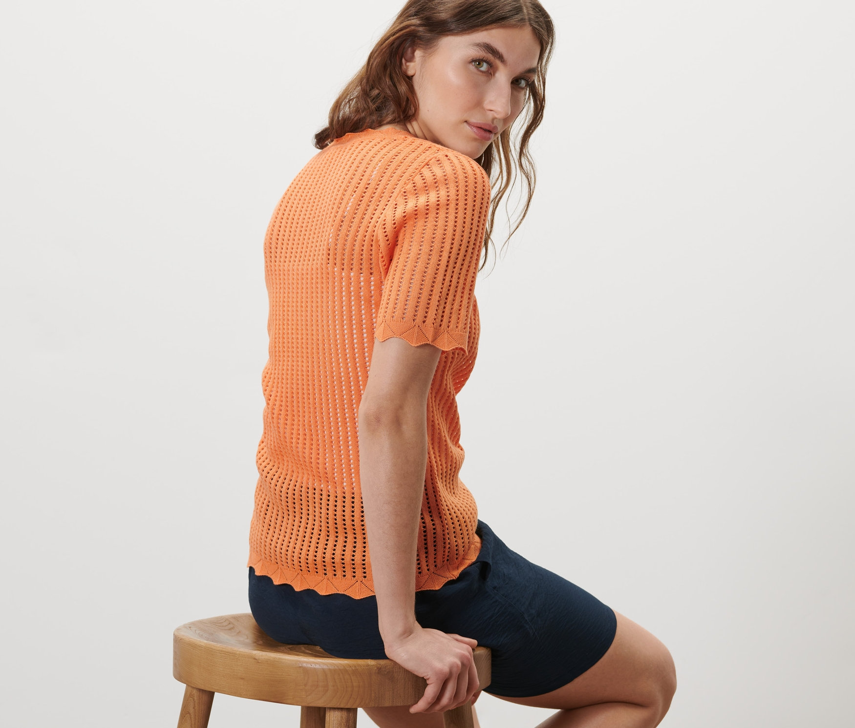 Thumbnail - Tchibo - Strick-Shirt - Damen - Gr. XS - orange