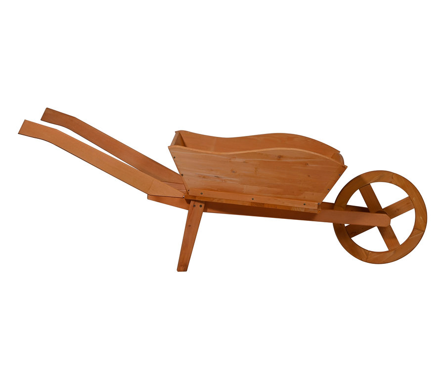 Pflanzschubkarre XXL aus Holz.