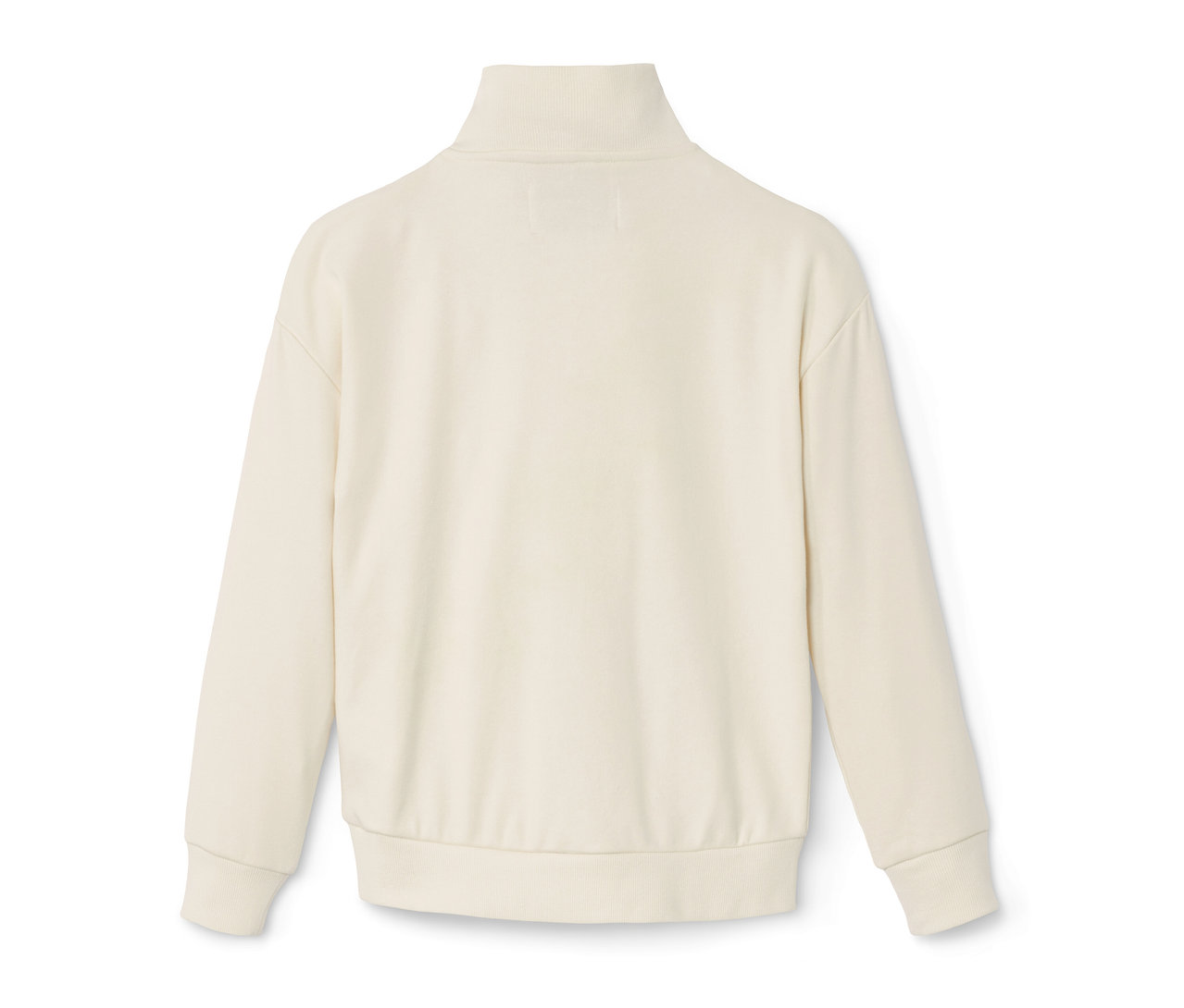 Detailansicht von hinten: Kinder-Troyer in Creme.