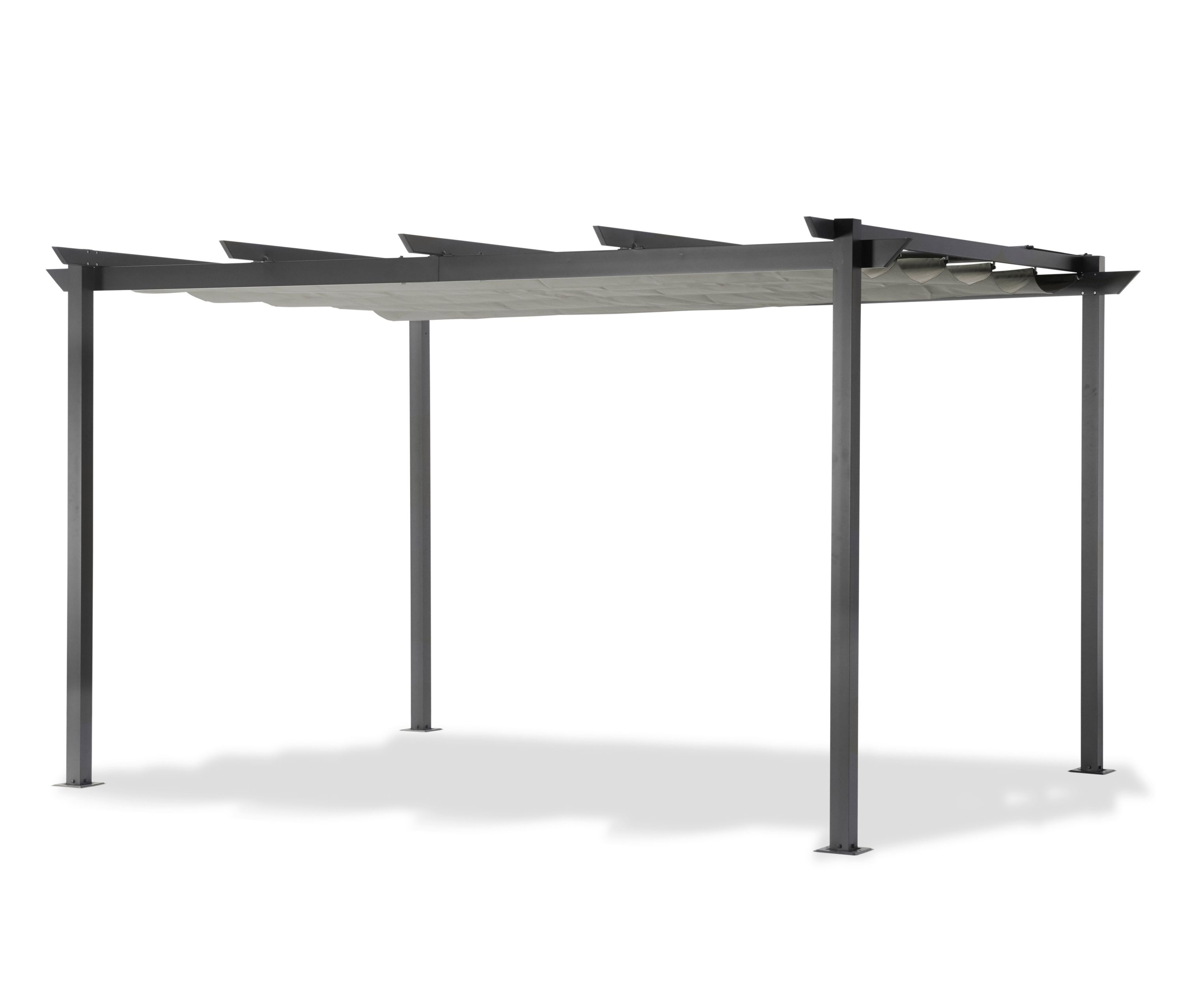Leco Pergola - 400x293x225cm - anthrazit - Aluminium / Stahl / Polyester