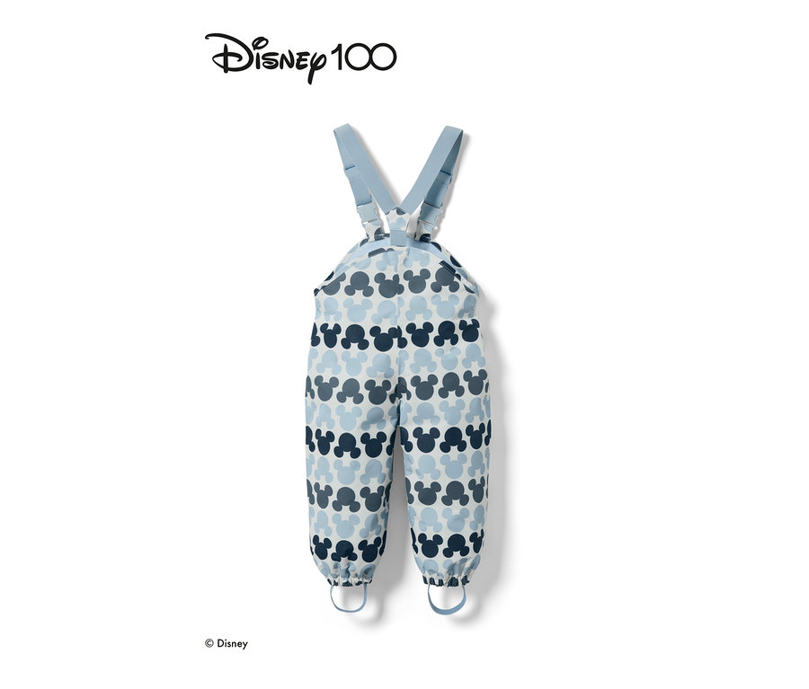 Blaue Kleinkind-Thermo-Regenhose »Micky« mit Mickey Mouse Muster.