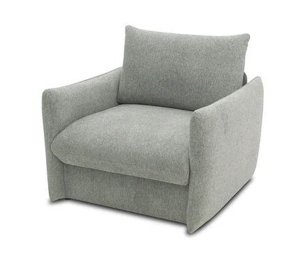 Graues DOMO collection Schlafsofa 1-Sitzer »Helsinki« auf weißem Hintergrund.