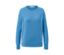 Hellblauer Merino-Feinstrickpullover.