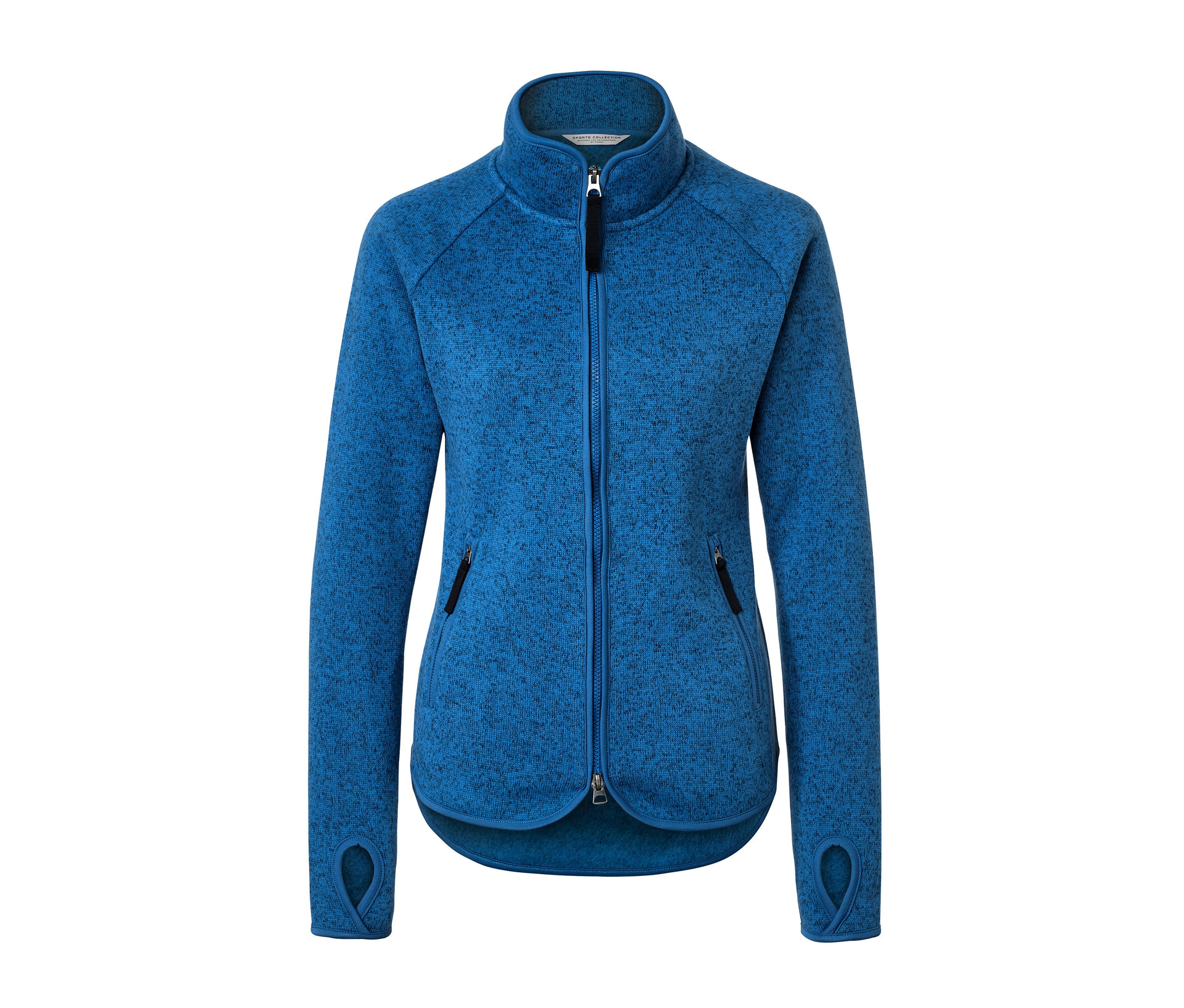 Strickfleece-Jacke - Damen - Gr. XL - blau - blau