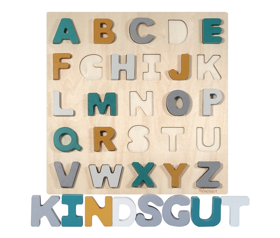 Holz ABC-Puzzle »Caspar« mit bunten Buchstaben.